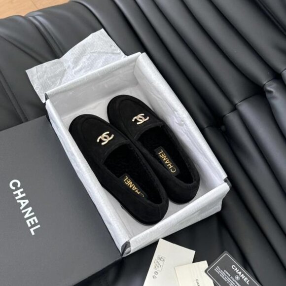 Black Chanel Sherling Loafers size 38 - Picture 8 of 8